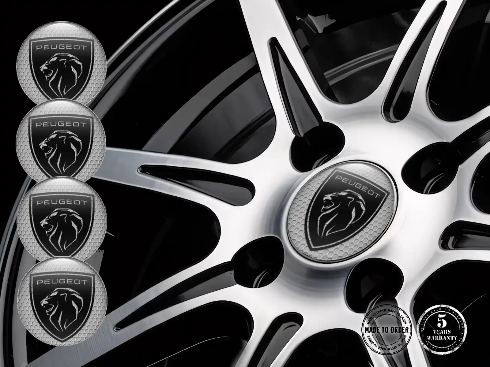Peugeot Gewölbte Aufkleber Design Hochwertige Radembleme